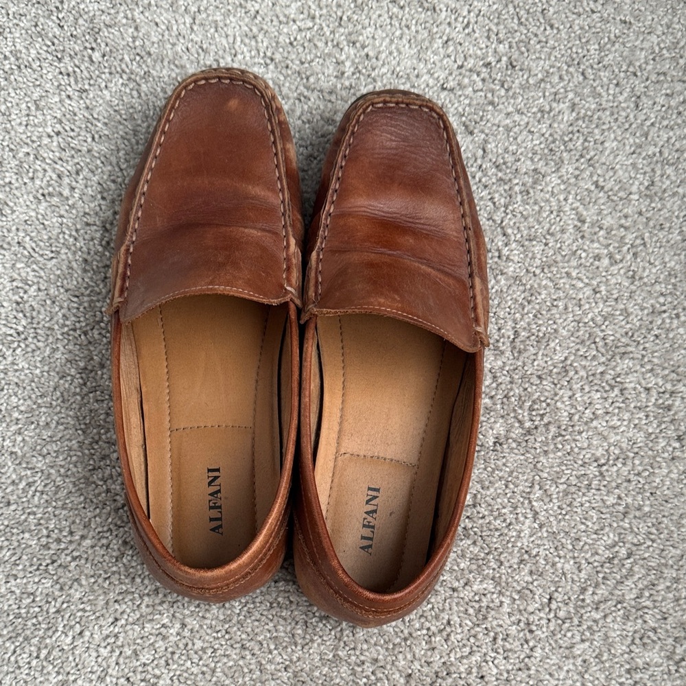Alfani Men's Tan Leather Loafers